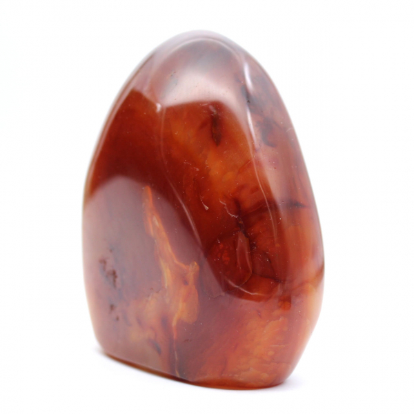 Adorno de cornalina pulida de Madagascar - Ejemplar de colección rojo anaranjado (piedra natural)