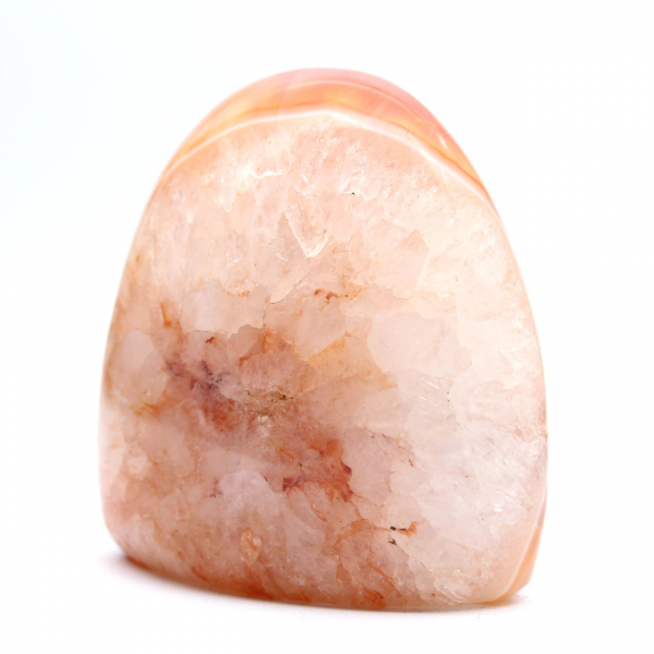 Pequeño adorno de cornalina pulida de Madagascar - Piedra natural coleccionable (490 g)