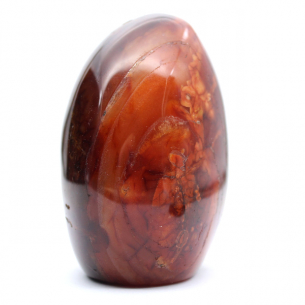 Cornalina de Madagascar pulida: piedra natural ideal para decoración y colección (adorno)