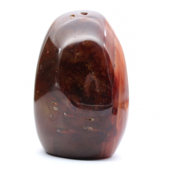 Cornalina de Madagascar pulida: piedra natural ideal para decoración y colección (adorno)