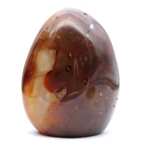 Cornalina de Madagascar pulida: piedra natural ideal para decoración y colección (adorno)