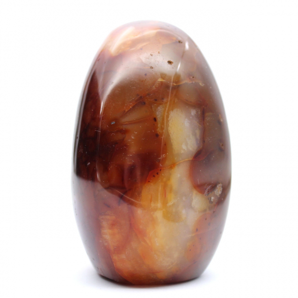 Cornalina de Madagascar pulida: piedra natural ideal para decoración y colección (adorno)