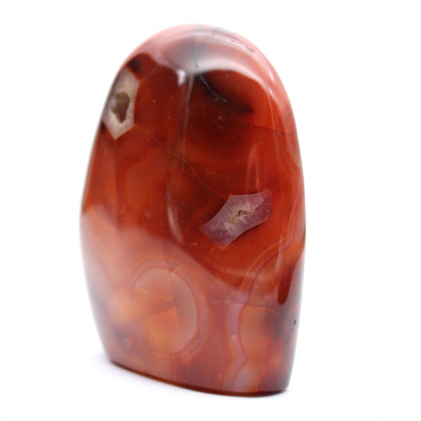Pequeño adorno de cornalina pulida - Ejemplar mineral auténtico (Madagascar)