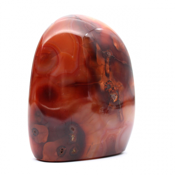 Pequeño adorno de cornalina pulida - Ejemplar mineral auténtico (Madagascar)