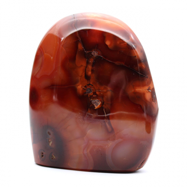 Pequeño adorno de cornalina pulida - Ejemplar mineral auténtico (Madagascar)