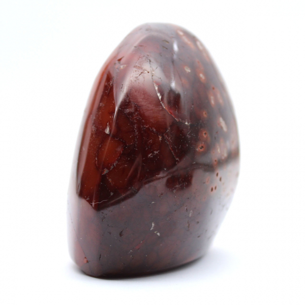 Cornalina de Madagascar pulida: pequeña piedra natural para coleccionar y decorar