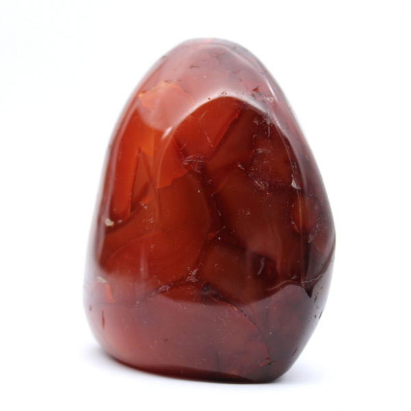 Cornalina de Madagascar pulida: pequeña piedra natural para coleccionar y decorar