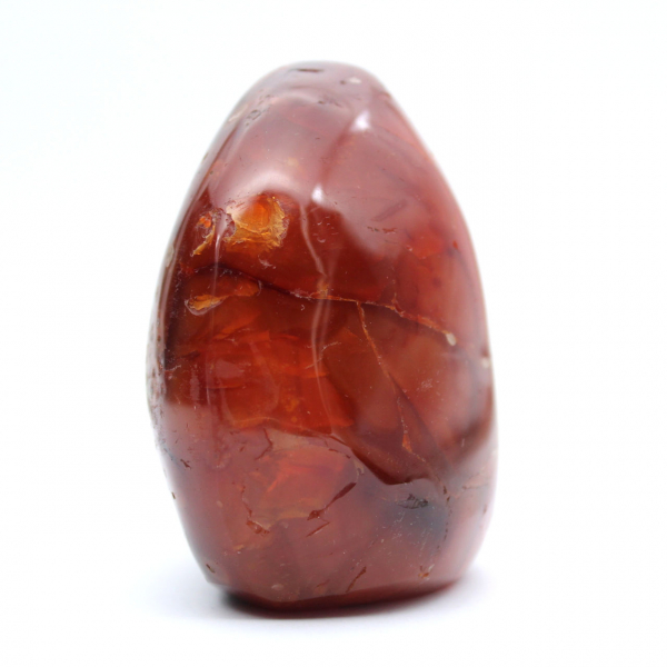 Cornalina de Madagascar pulida: pequeña piedra natural para coleccionar y decorar