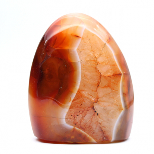 Piedra natural de cornalina pulida - Pequeño adorno decorativo (Madagascar)