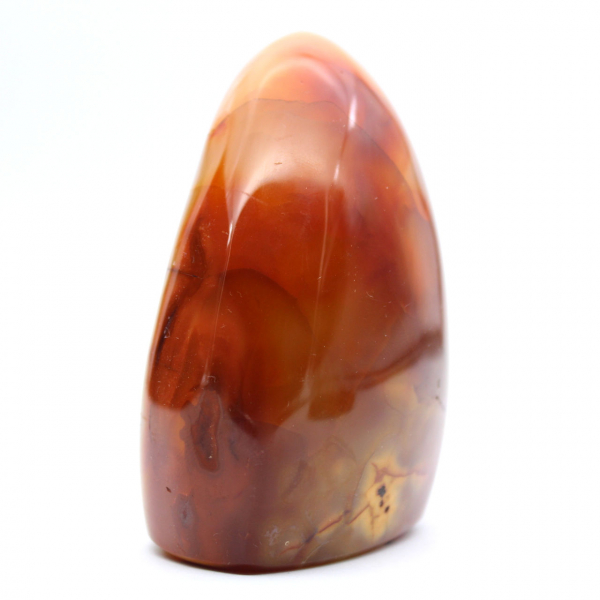 Piedra natural de cornalina pulida - Pequeño adorno decorativo (Madagascar)