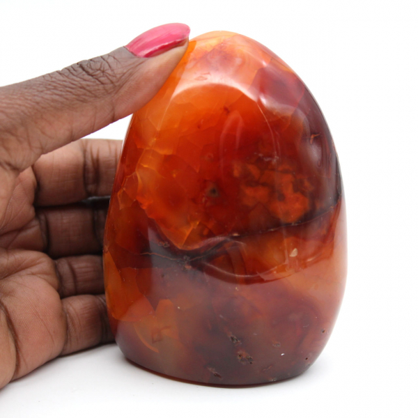 Piedra natural de cornalina pulida - Adorno decorativo para colección (Madagascar)