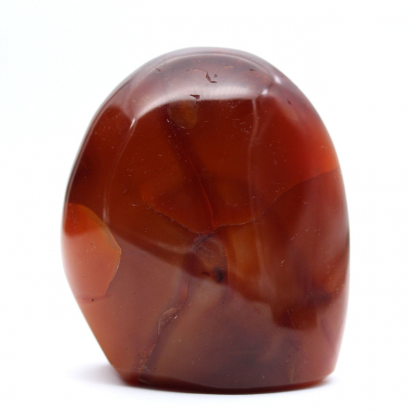 Adorno compacto de cornalina pulida - Mineral auténtico de Madagascar (370 g)