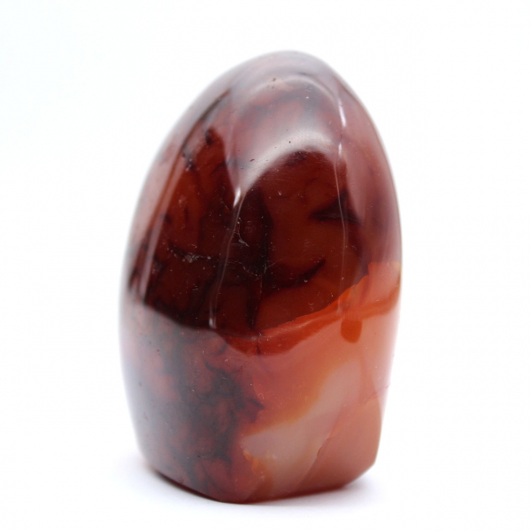Adorno compacto de cornalina pulida - Mineral auténtico de Madagascar (370 g)