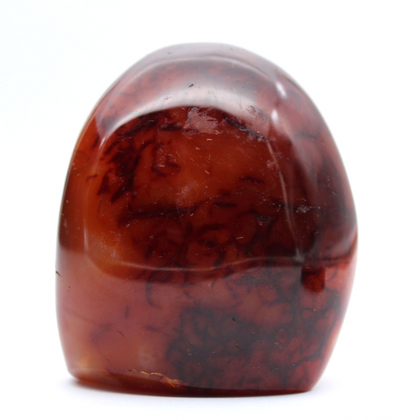 Adorno compacto de cornalina pulida - Mineral auténtico de Madagascar (370 g)