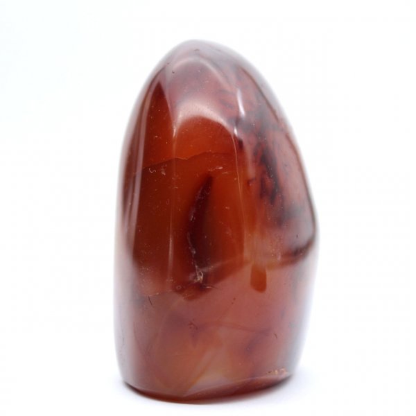 Adorno compacto de cornalina pulida - Mineral auténtico de Madagascar (370 g)