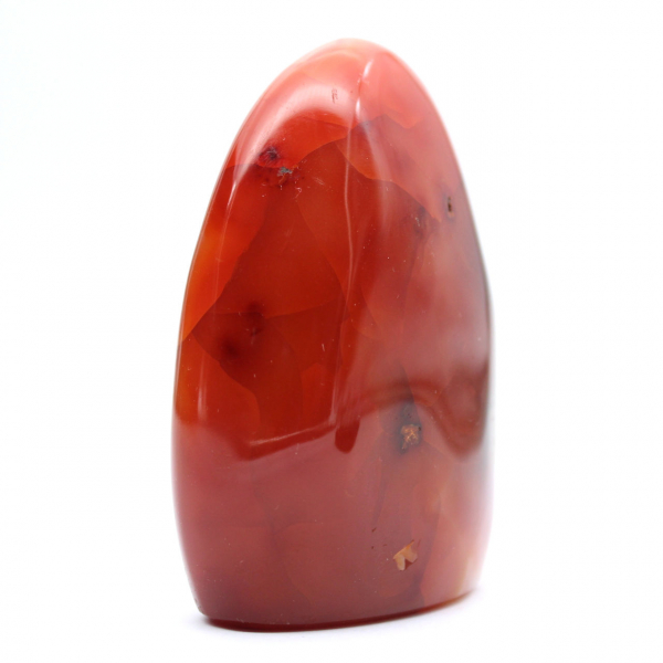 Pequeño ejemplar de cornalina pulida - Piedra natural auténtica de Madagascar (295 g)