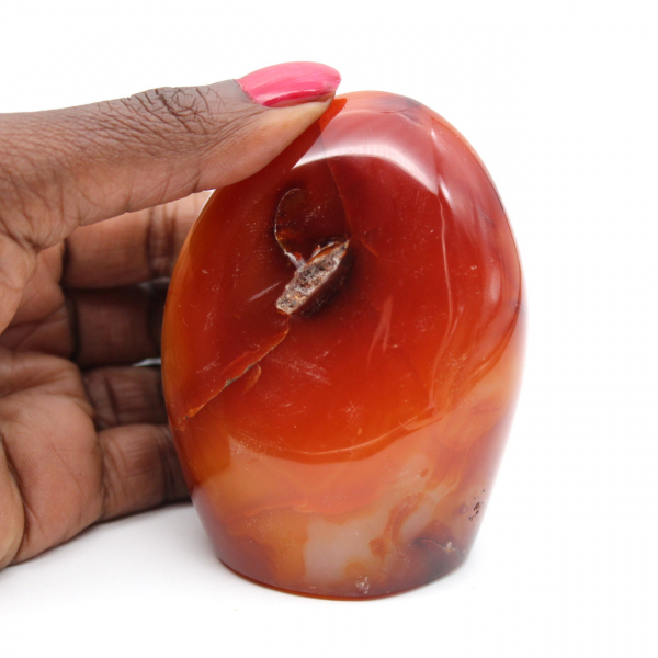 Adorno pequeño de cornalina pulida - Piedra natural coleccionable (Madagascar)
