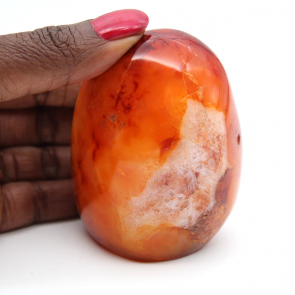 Miniatura de cornalina pulida - Adorno de piedra natural coleccionable (Madagascar)