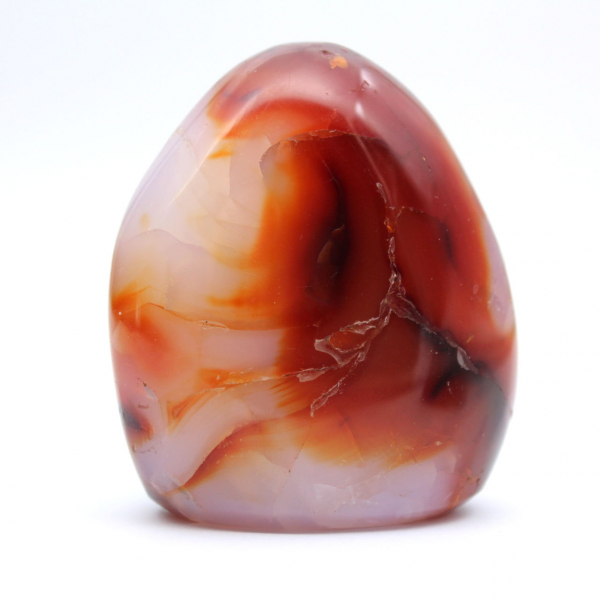Cornalina pulida de tamaño muy pequeño - Mineral auténtico de Madagascar (225 g)