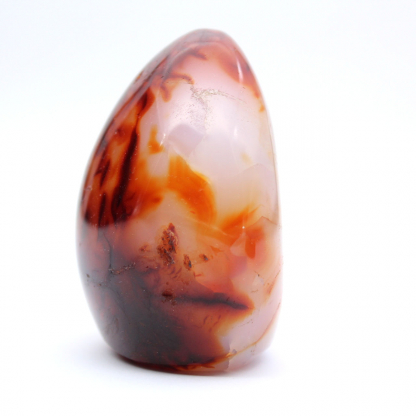 Cornalina pulida de tamaño muy pequeño - Mineral auténtico de Madagascar (225 g)
