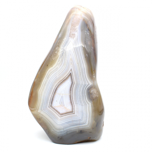 Cornalina natural pulida, gran adorno mineral de Madagascar.