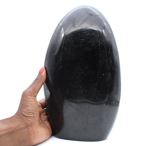 Ejemplar de turmalina pulida, gran adorno mineral, Madagascar