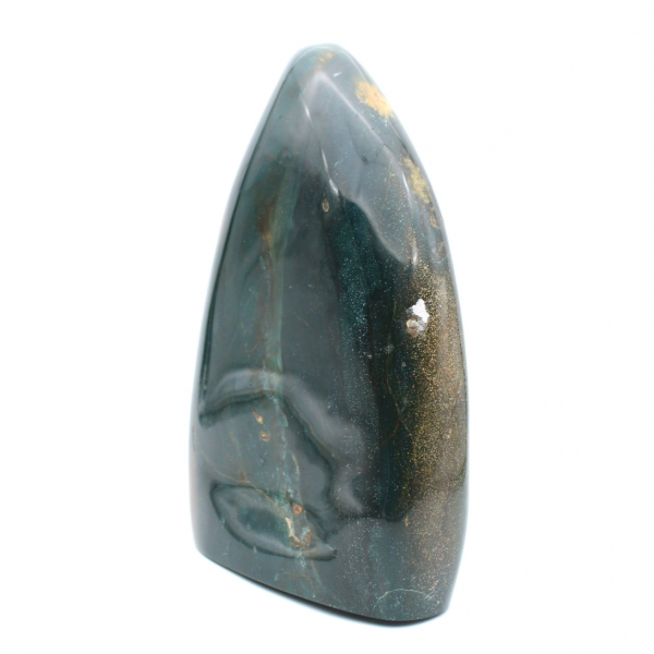 Jaspe verde pulido, adorno macizo, piedra natural, Madagascar