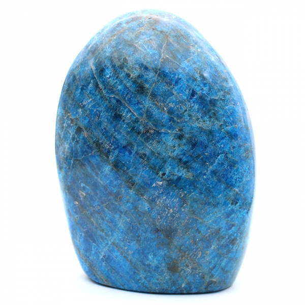 Gran apatita pulida, ejemplar decorativo, piedra natural de Madagascar.