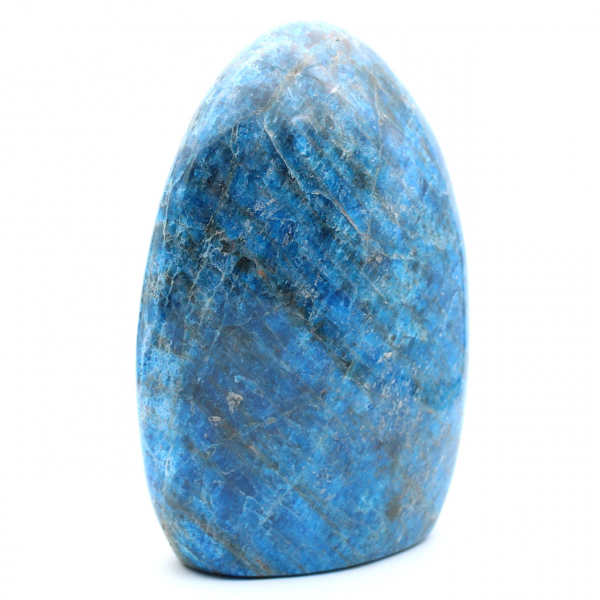 Gran apatita pulida, ejemplar decorativo, piedra natural de Madagascar.