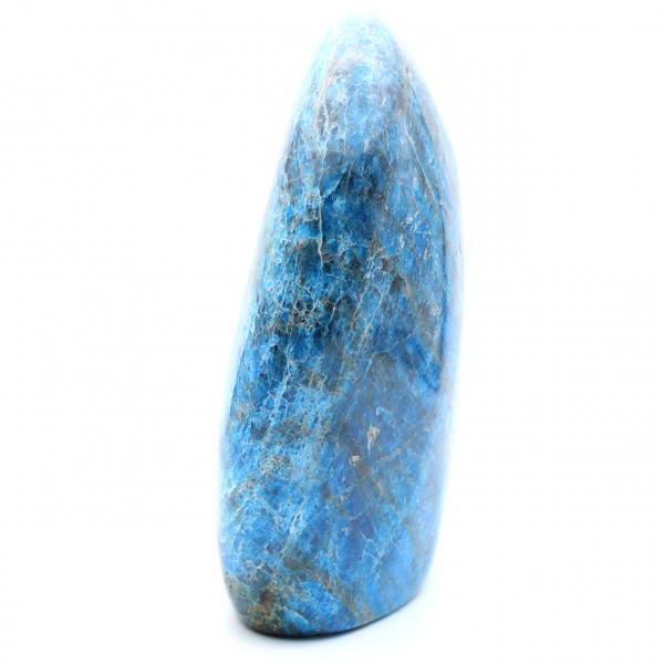 Gran apatita pulida, ejemplar decorativo, piedra natural de Madagascar.