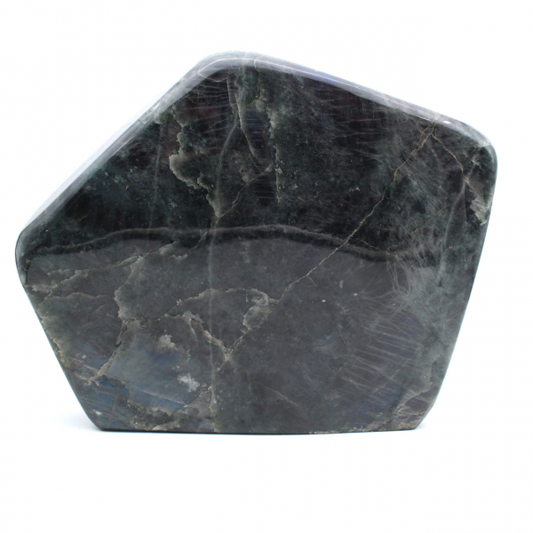 Labradorita pulida, adorno mineral XXL, pieza de colección, Madagascar