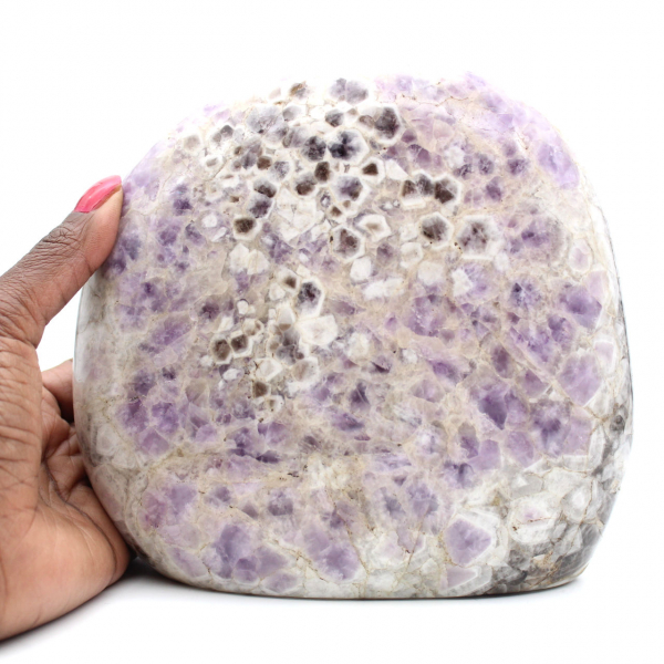 Amatista pulida, piedra natural decorativa, gran ejemplar, Madagascar