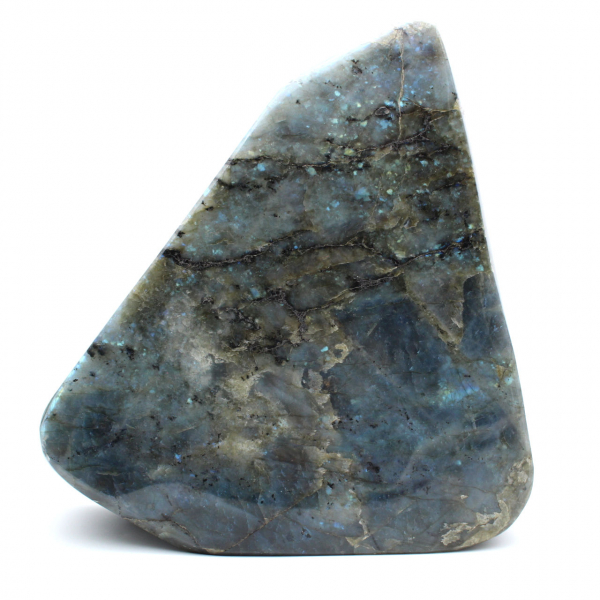Ejemplar gigante de labradorita pulida, piedra decorativa única, Madagascar