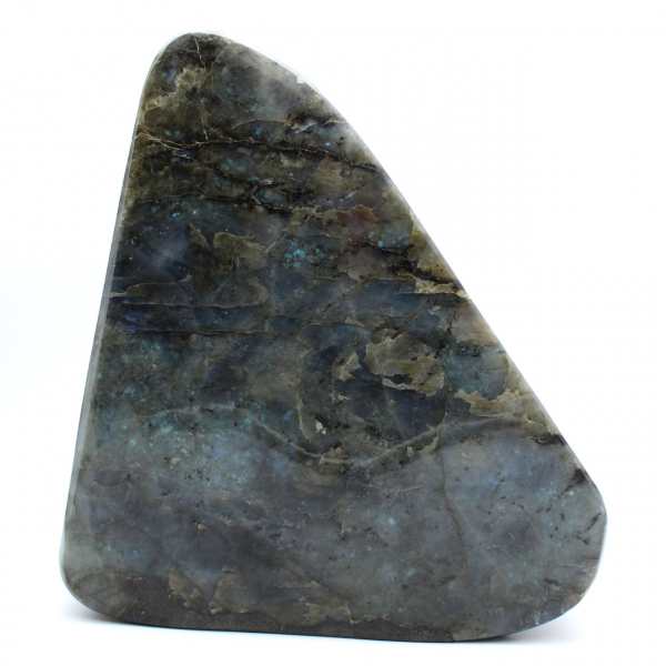 Ejemplar gigante de labradorita pulida, piedra decorativa única, Madagascar