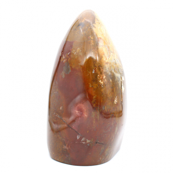 Adorno de jaspe rojo pulido, ejemplar mineral coleccionable, Madagascar