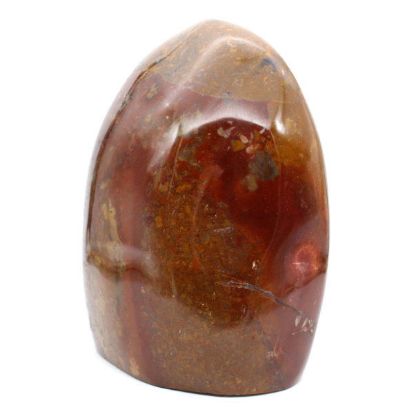 Adorno de jaspe rojo pulido, ejemplar mineral coleccionable, Madagascar