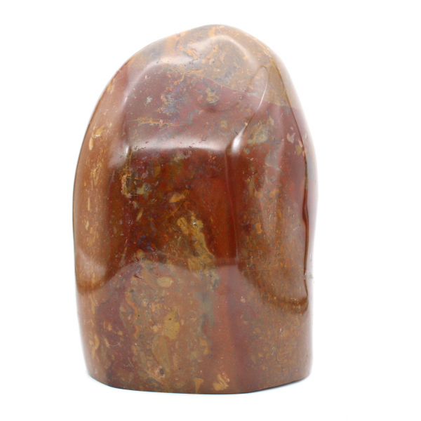 Adorno de jaspe rojo pulido, ejemplar mineral coleccionable, Madagascar