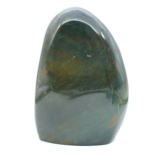Ejemplar de jaspe verde pulido, piedra decorativa grande, Madagascar