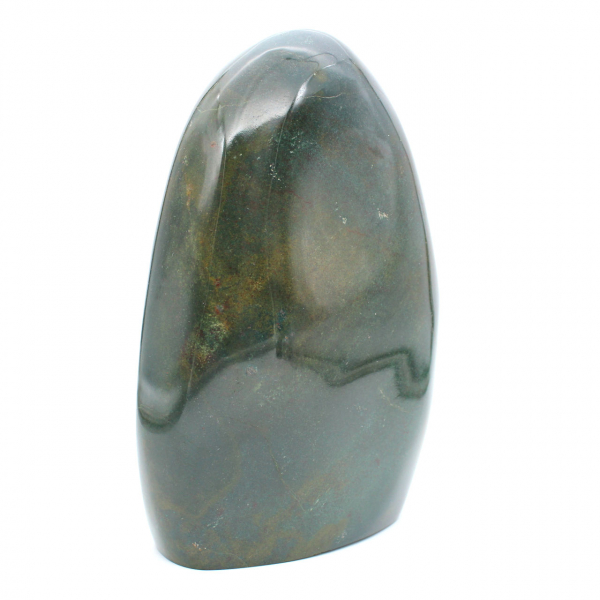 Ejemplar de jaspe verde pulido, piedra decorativa grande, Madagascar
