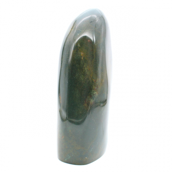 Ejemplar de jaspe verde pulido, piedra decorativa grande, Madagascar