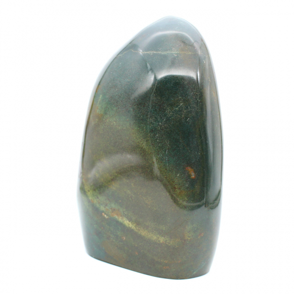 Ejemplar de jaspe verde pulido, piedra decorativa grande, Madagascar