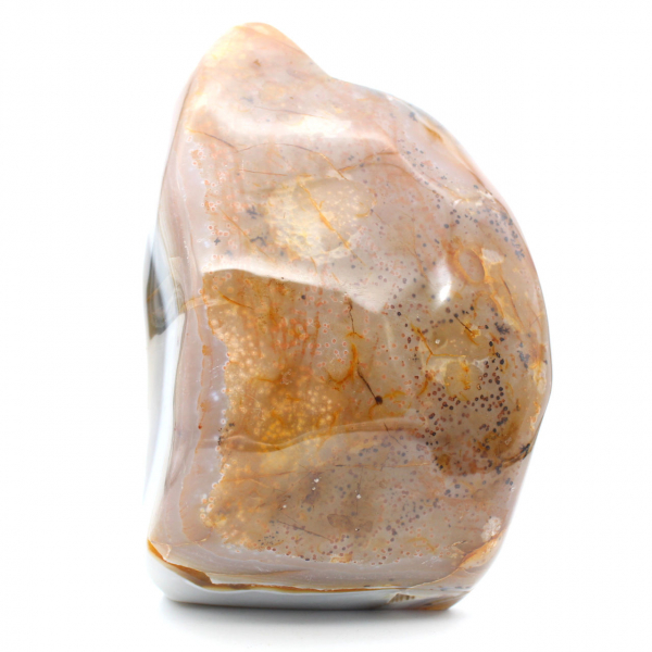 Piedra de cornalina pulida de Madagascar, decoración mineral XXL