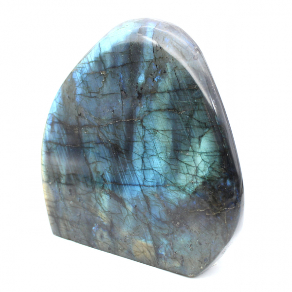 Labradorita pulida, gran adorno mineral, pieza de colección, Madagascar