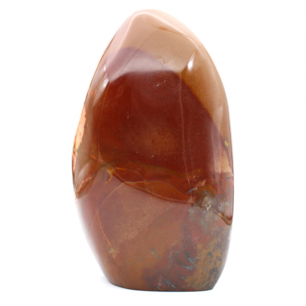 Adorno de jaspe rojo pulido, piedra de colección masiva, Madagascar