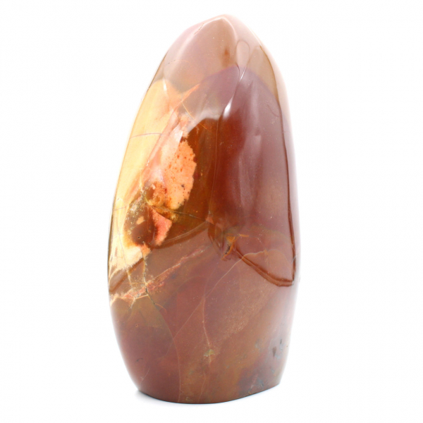 Adorno de jaspe rojo pulido, piedra de colección masiva, Madagascar