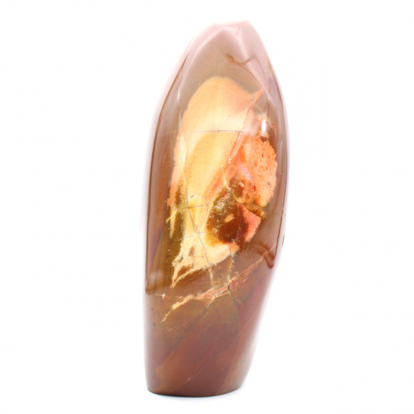 Adorno de jaspe rojo pulido, piedra de colección masiva, Madagascar