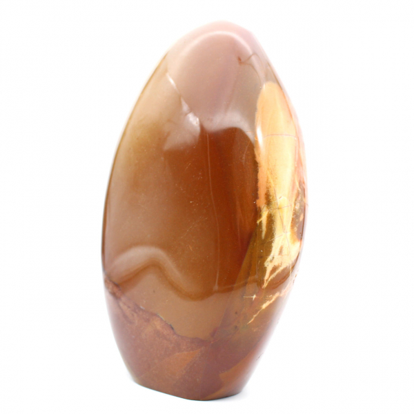 Adorno de jaspe rojo pulido, piedra de colección masiva, Madagascar