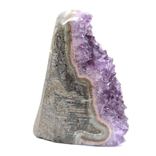 Drusa de amatista brasileña: Mineral para decoración de interiores