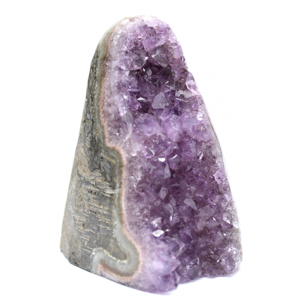 Drusa de amatista brasileña: Mineral para decoración de interiores