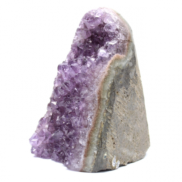 Drusa de amatista brasileña: Mineral para decoración de interiores